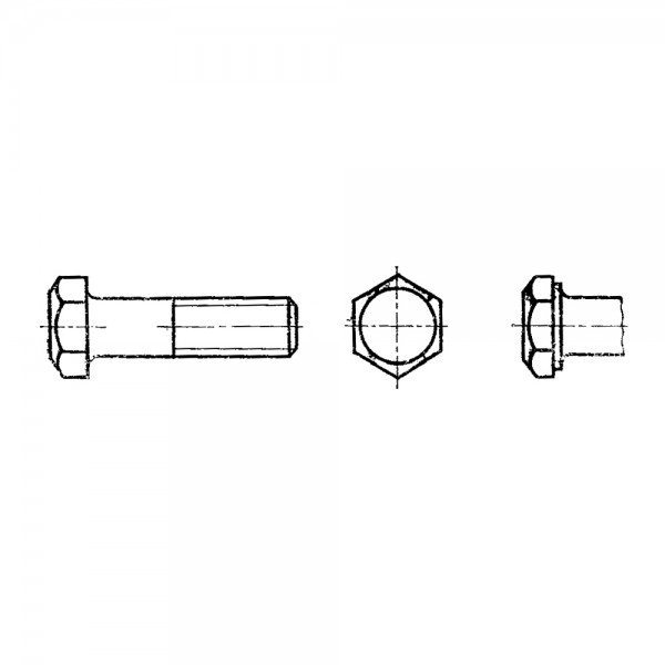 чертёж болта с шестигранной головкой М24х90 ГОСТ 7805-70 / ИСО 4017-2013
