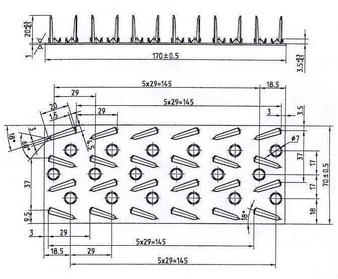 чертеж торцевого закрепителя шпал ЗШ-1 ЦП31ТУ типа Ёжик